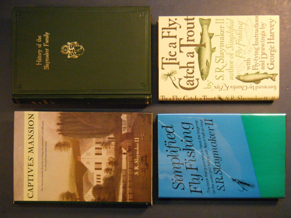 (4 re: Slaymaker Family/White Chimneys) HISTORY OF: (4 re: Slaymaker Family/White Chimneys) HISTORY OF THE DESCENDANTS OF MATHIAS SLAYMAKER…comp by Henry Cochran Slaymaker. Lancaster, 1909. 4to, green cloth, 344pp. Pristine cond; CAPTIVE'S MANSION by
