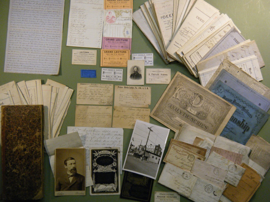 (Archive of Middletown, PA Ms. And printed papers : (Archive of Middletown, PA Ms. And printed papers and documents) Incl. 33 19th century deeds and bonds; 11 1872-1874 rewards of merit, admissions tickets to lectures, etc. pertaining to Ella Melhorn; 