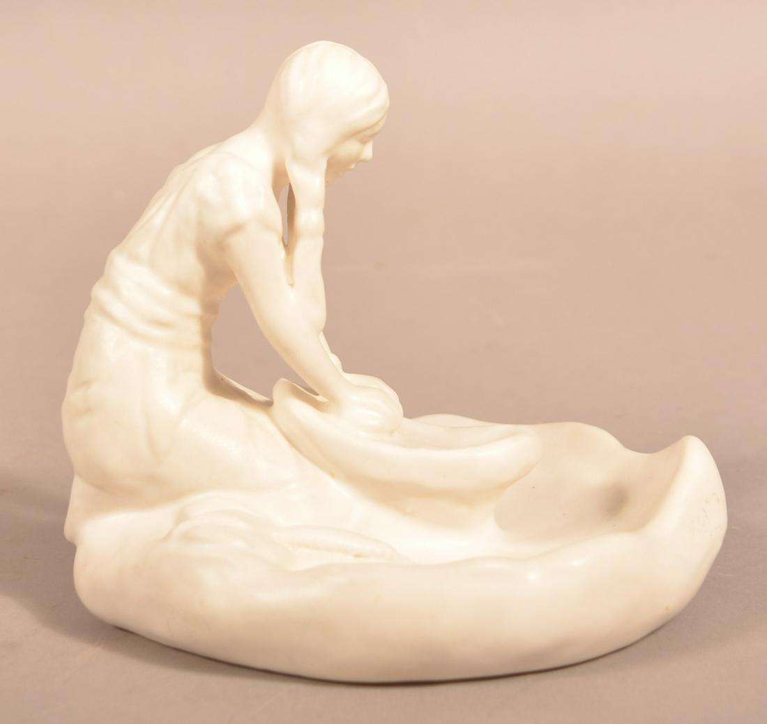 Van Briggle Ivory Glaze Corn Maiden Figure. (1 of 4)