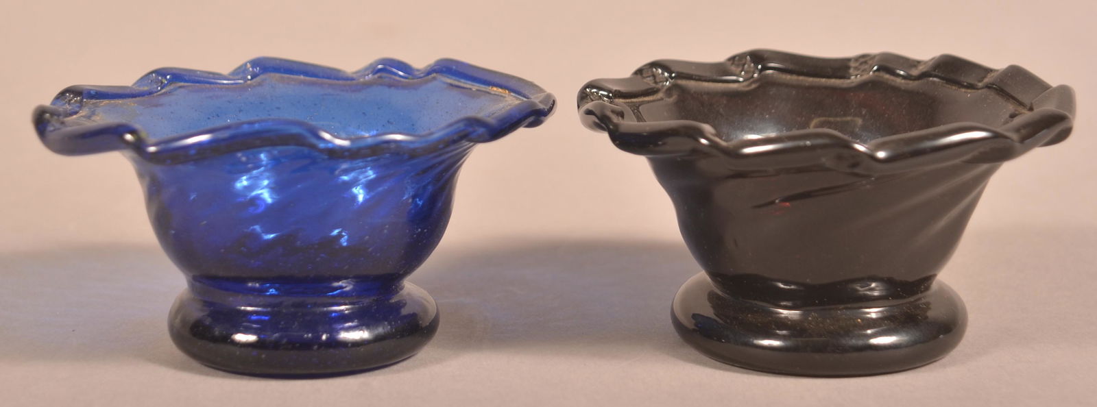 Two Blown Glass Master Salts. (1 of 3)