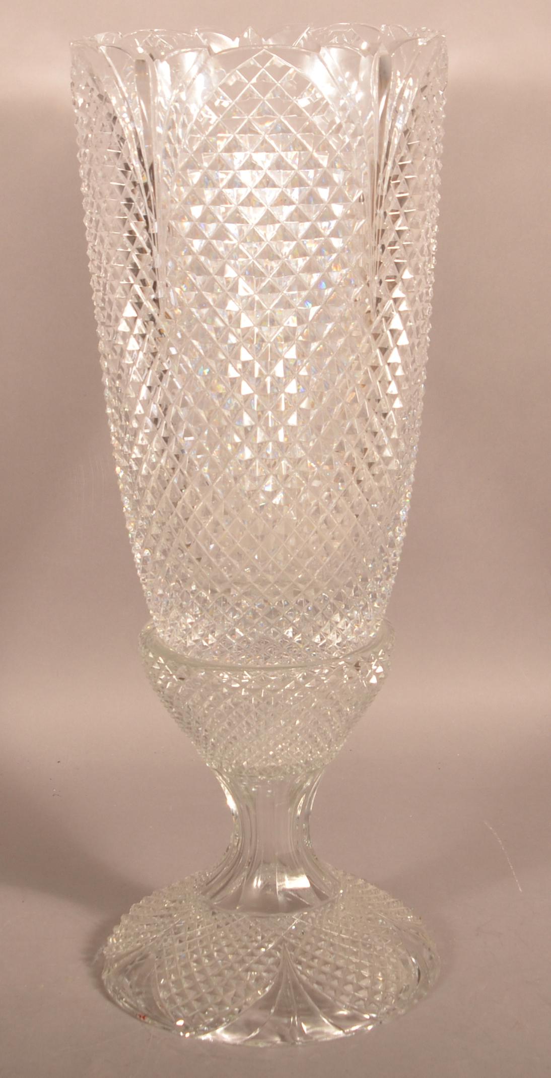 Large 2-Part "Design Guild" Crystal Vase. (1 of 4)