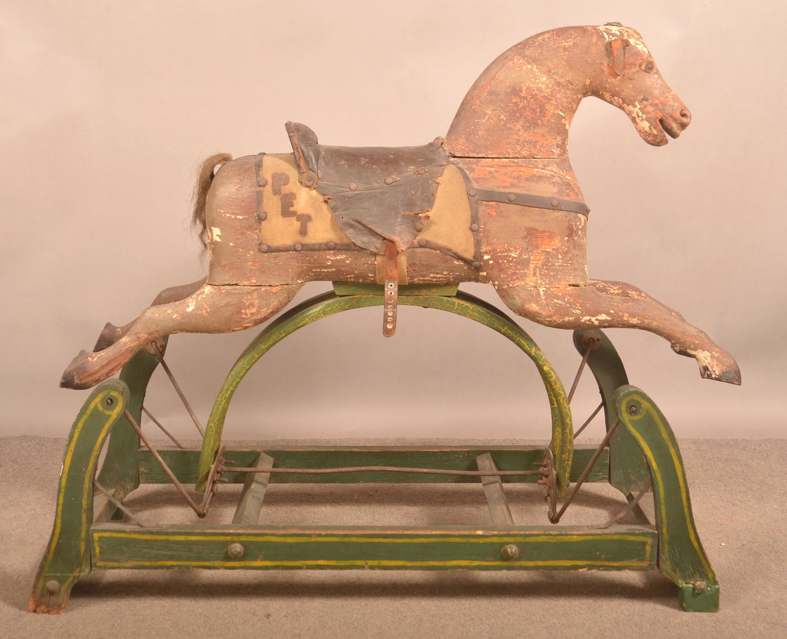 PA 19th Century Folk Art Platform Rocking Horse. (1 of 4)