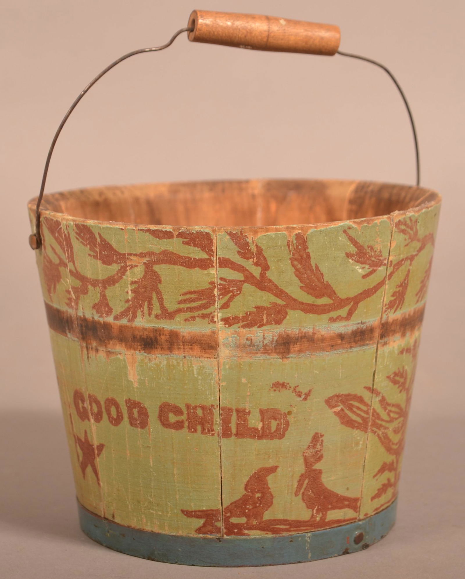 Rare "A Good Child" Miniature Pail. (1 of 5)
