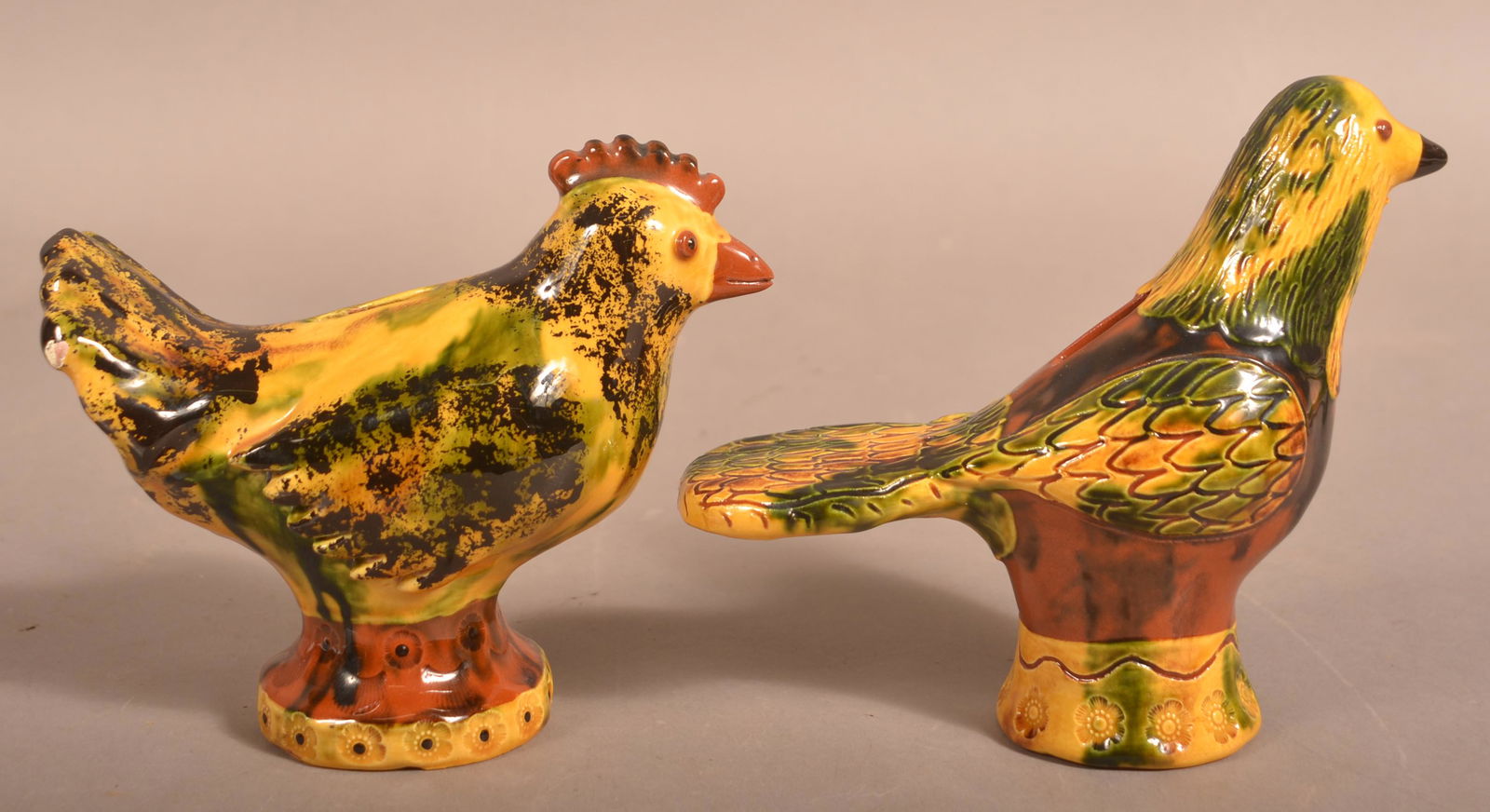 Two Breininger Pottery Bird Still Banks. (1 of 5)