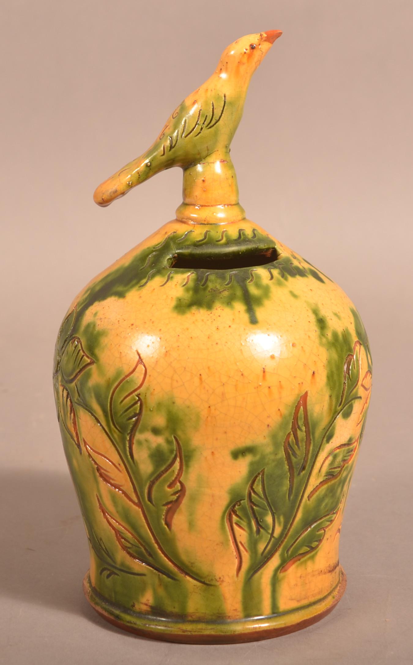 Turtle Creek Pottery 2012 Bird Finial Still Bank. (1 of 4)