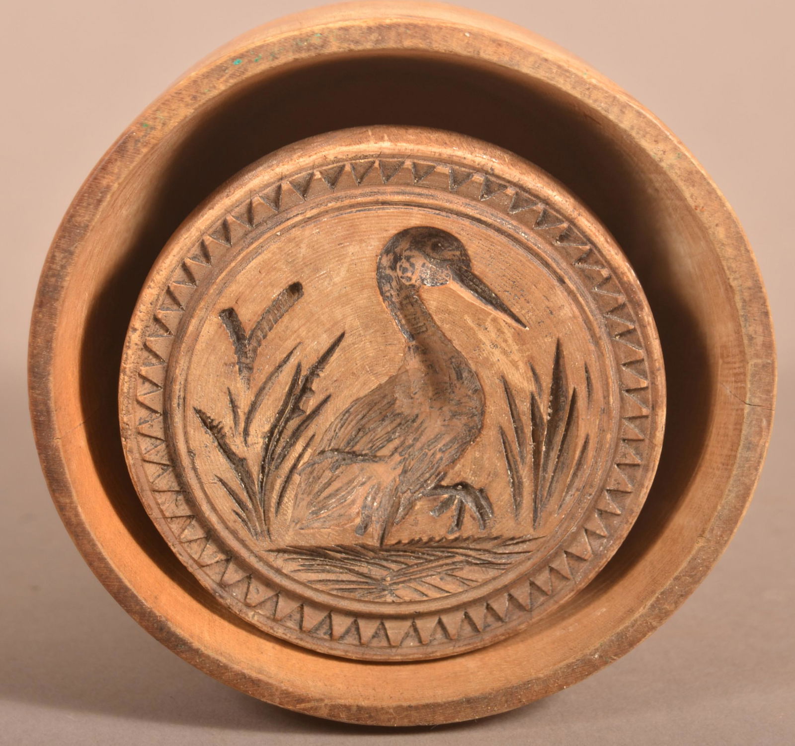 Antique Bullard-Type Plunger Mold with Stork. (1 of 3)