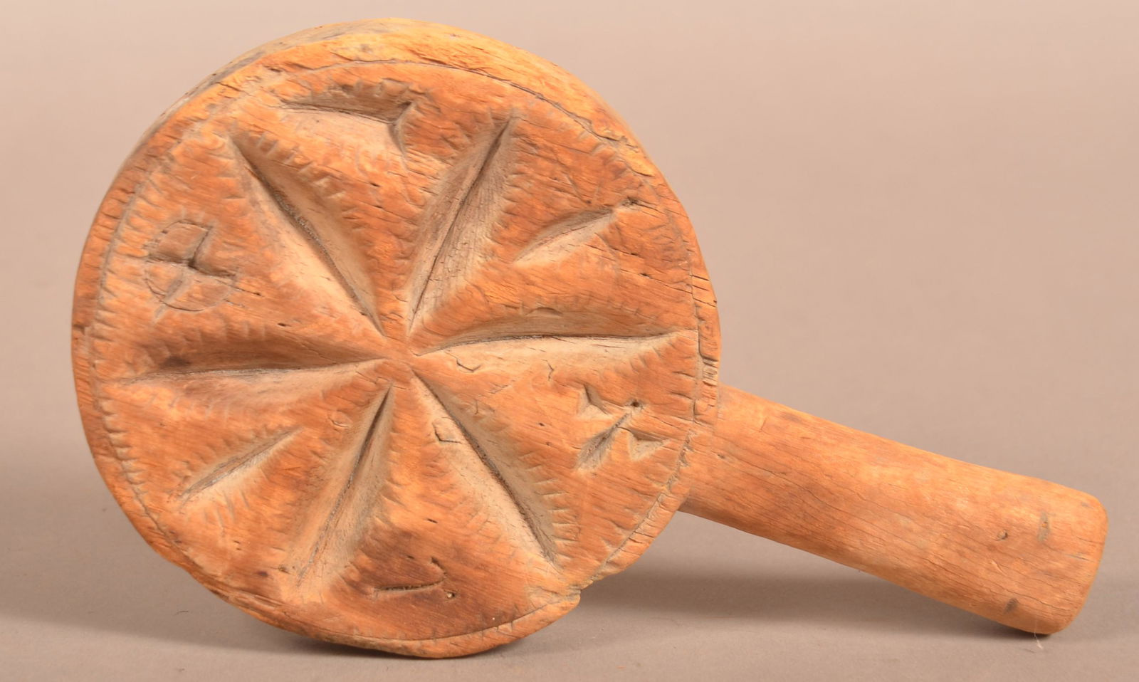 Primitive Radial Carved Lollipop Butter Print. (1 of 4)