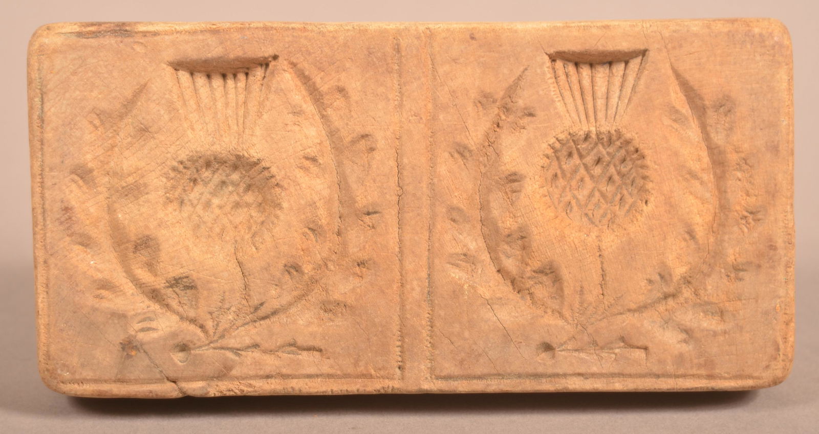 PA 19th Century Rectangular Butter Print. (1 of 3)