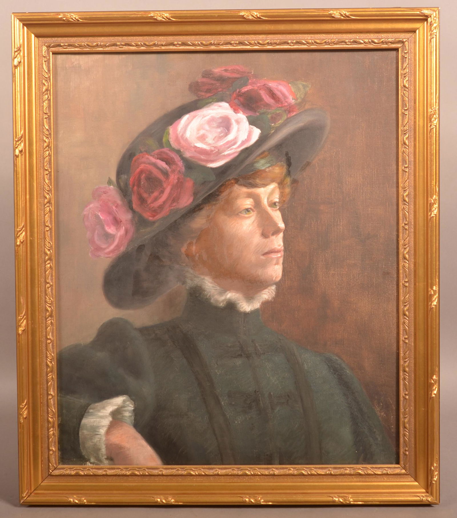 Unsigned Oil on Canvas Portrait of a Woman. (1 of 4)