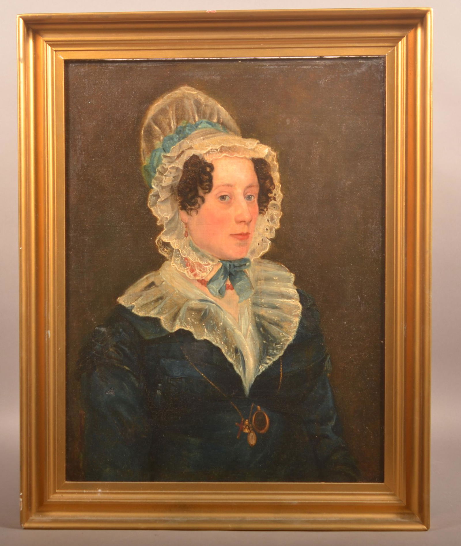 19th Century Oil on Canvas Portrait Painting. (1 of 5)