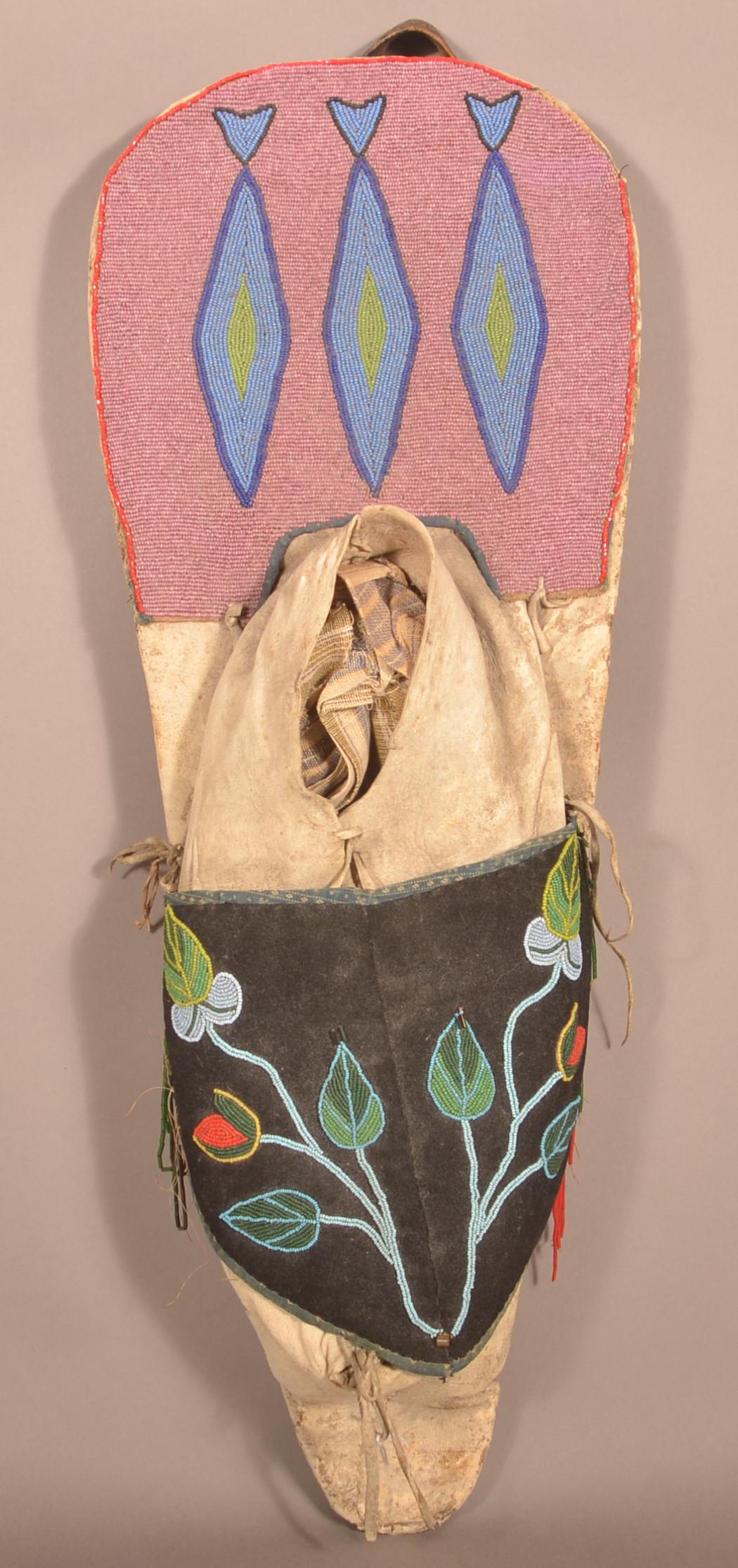 Antique Shoshone Girl's Toy Doll Cradle. (1 of 4)