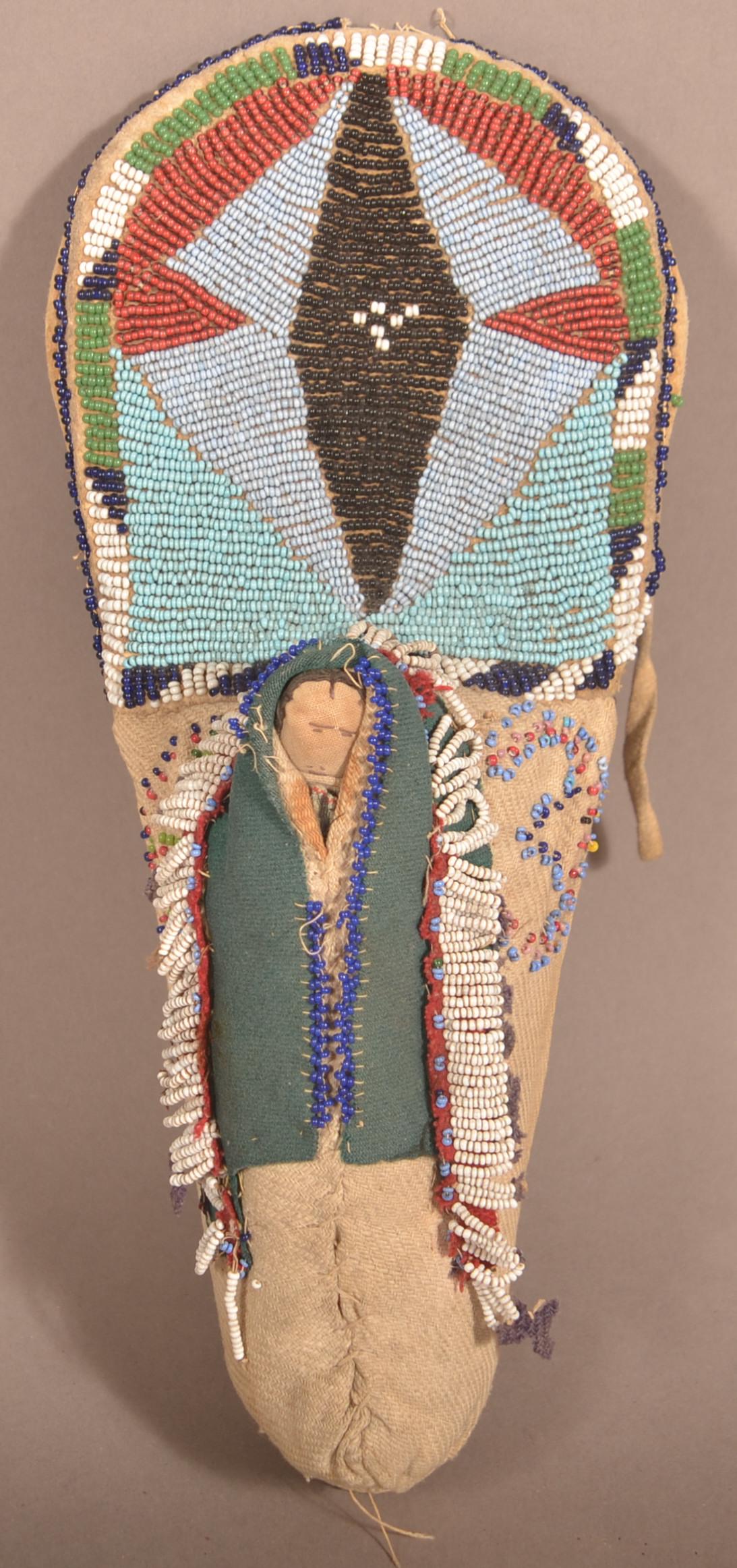 Antique Shoshone Toy Doll Cradle. (1 of 2)