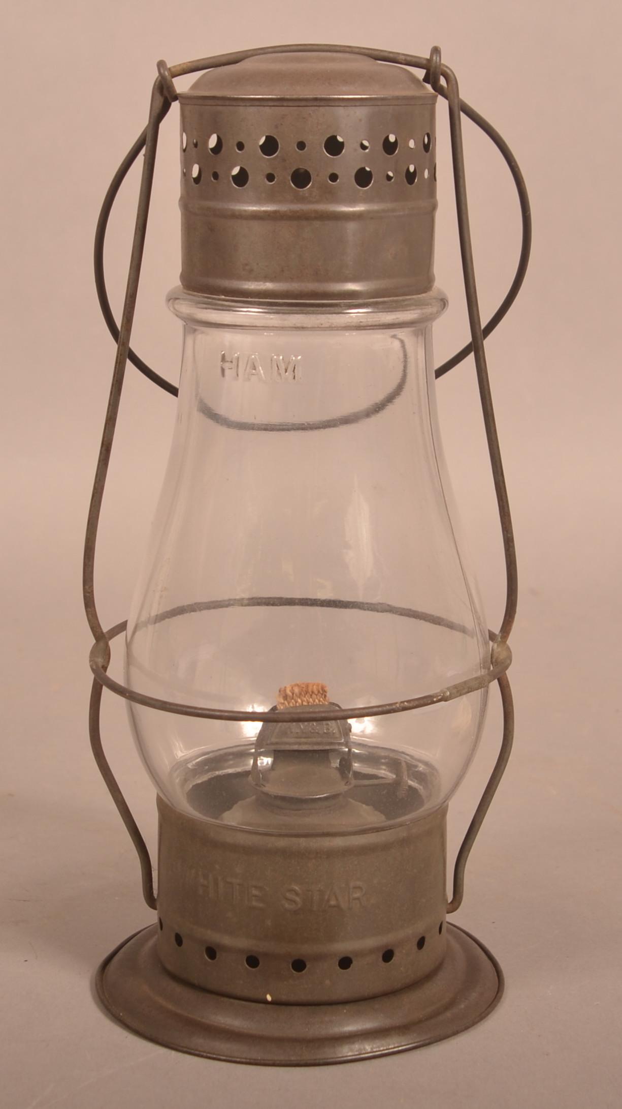 Antique Tin "White Star" Railroad Lantern. (1 of 4)