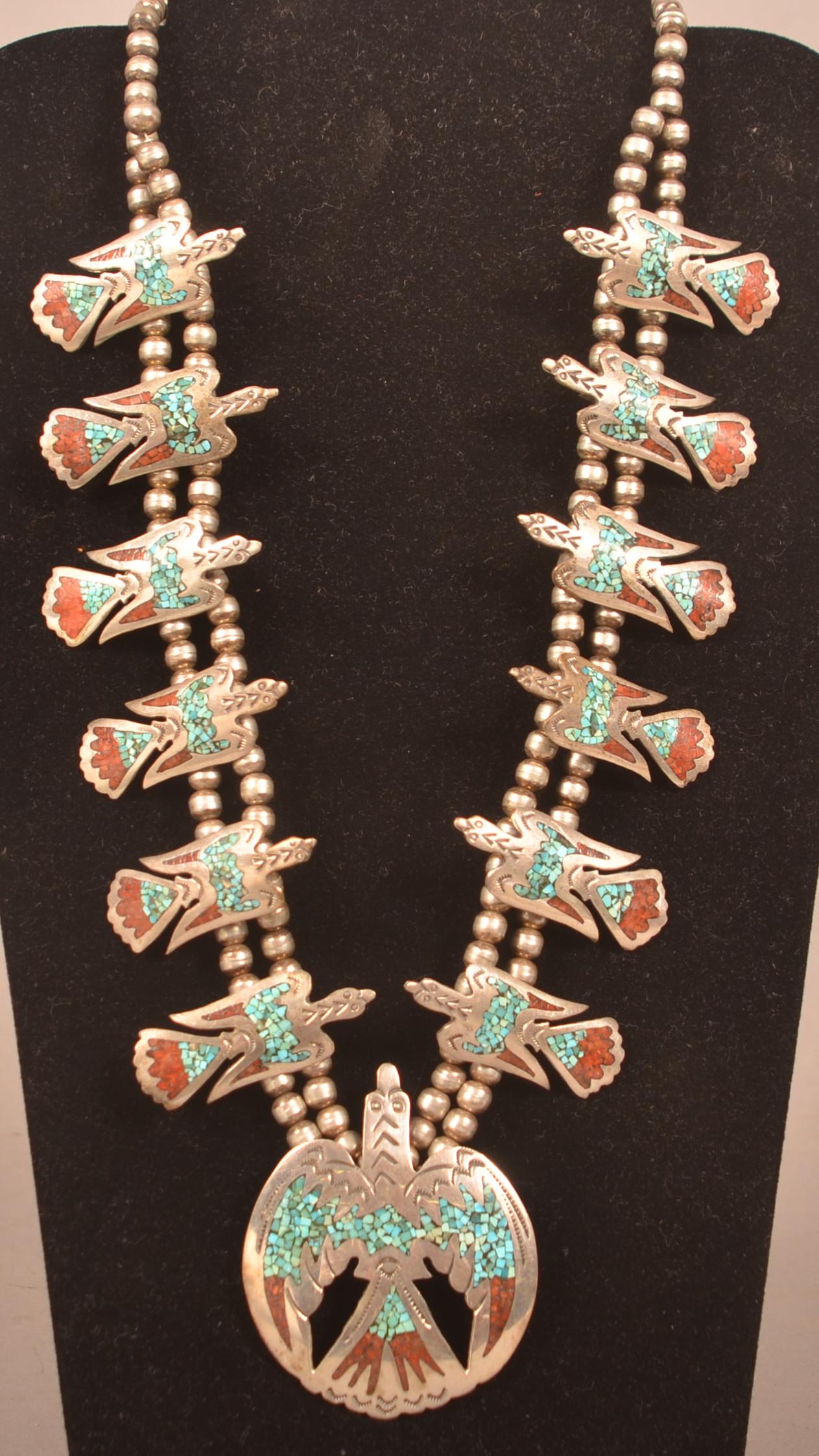 Vintage Southwest Squash Blossom Necklace. (1 of 5)