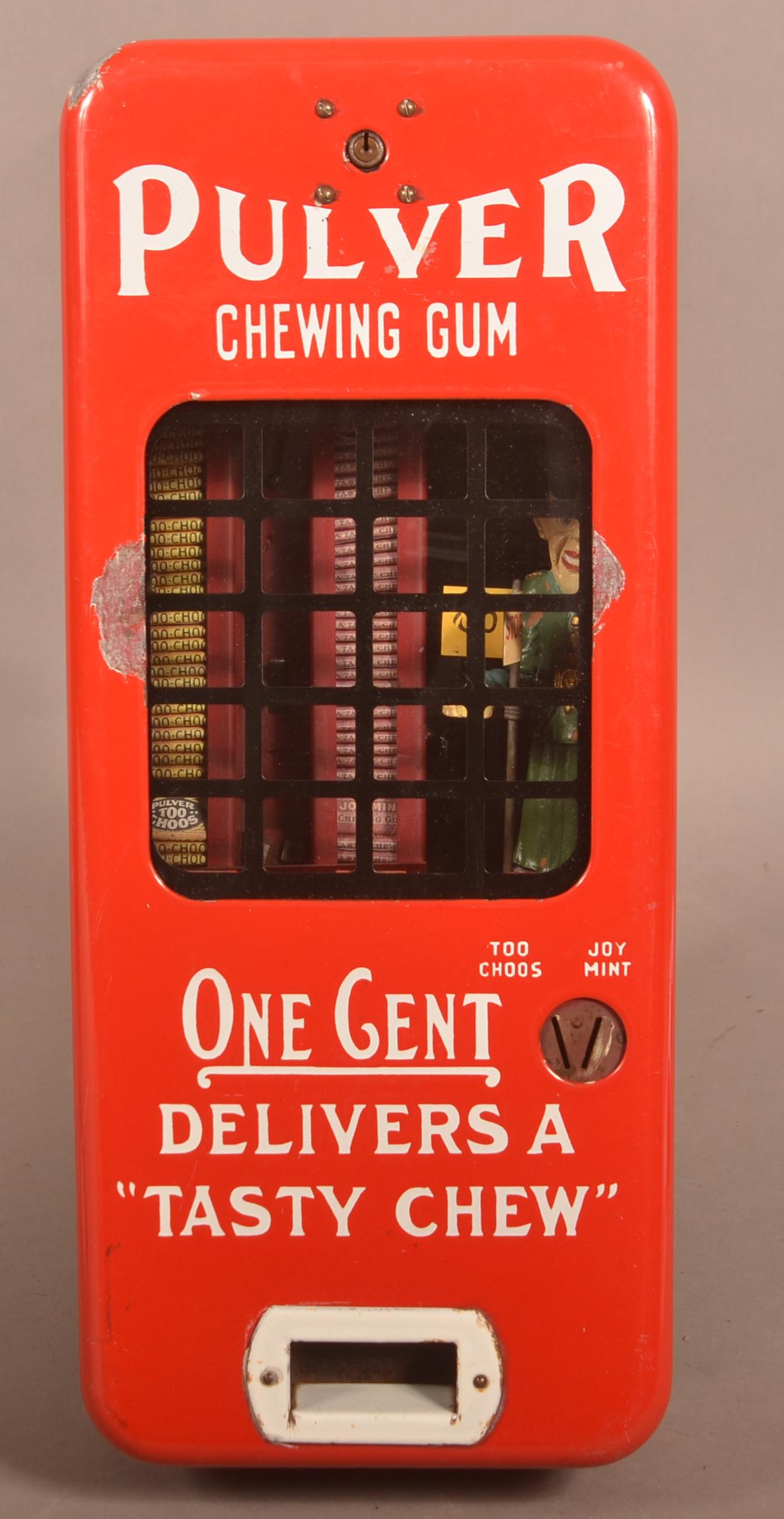 Pulver 1 Cent Chewing Gum Dispenser. (1 of 6)