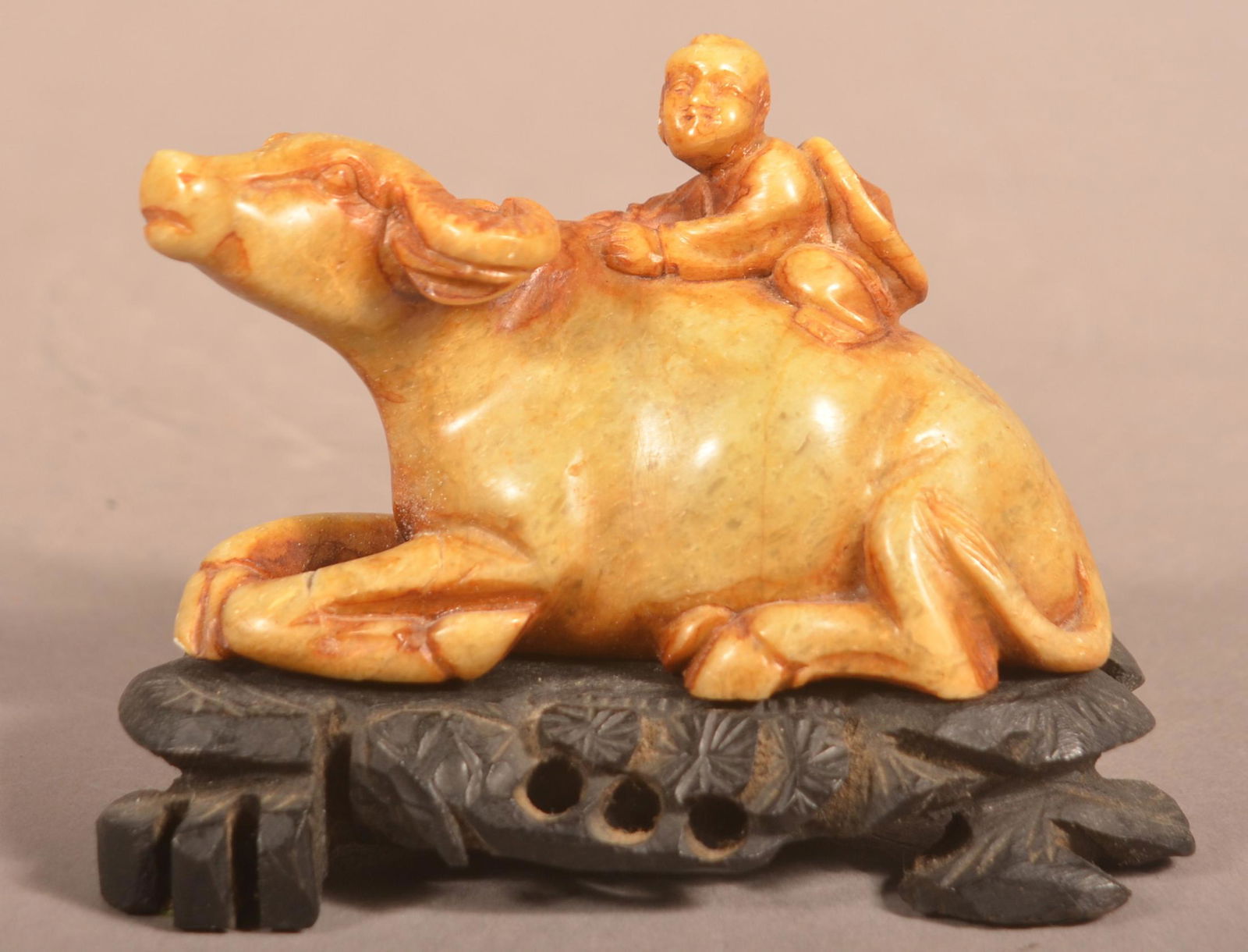 Antique Oriental Carved Soapstone Figure. (1 of 3)