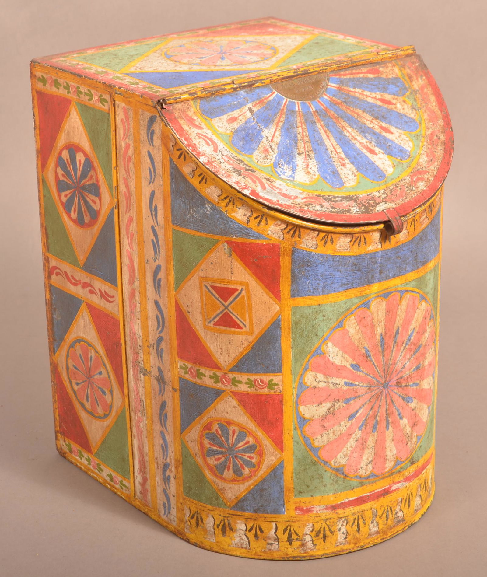 Antique Decorated Tin Country Store Canister. (1 of 6)