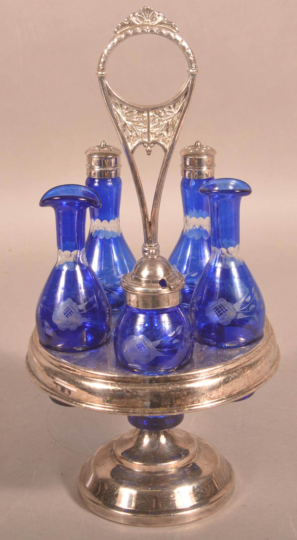 Victorian Silverplate Castor Set. (1 of 2)