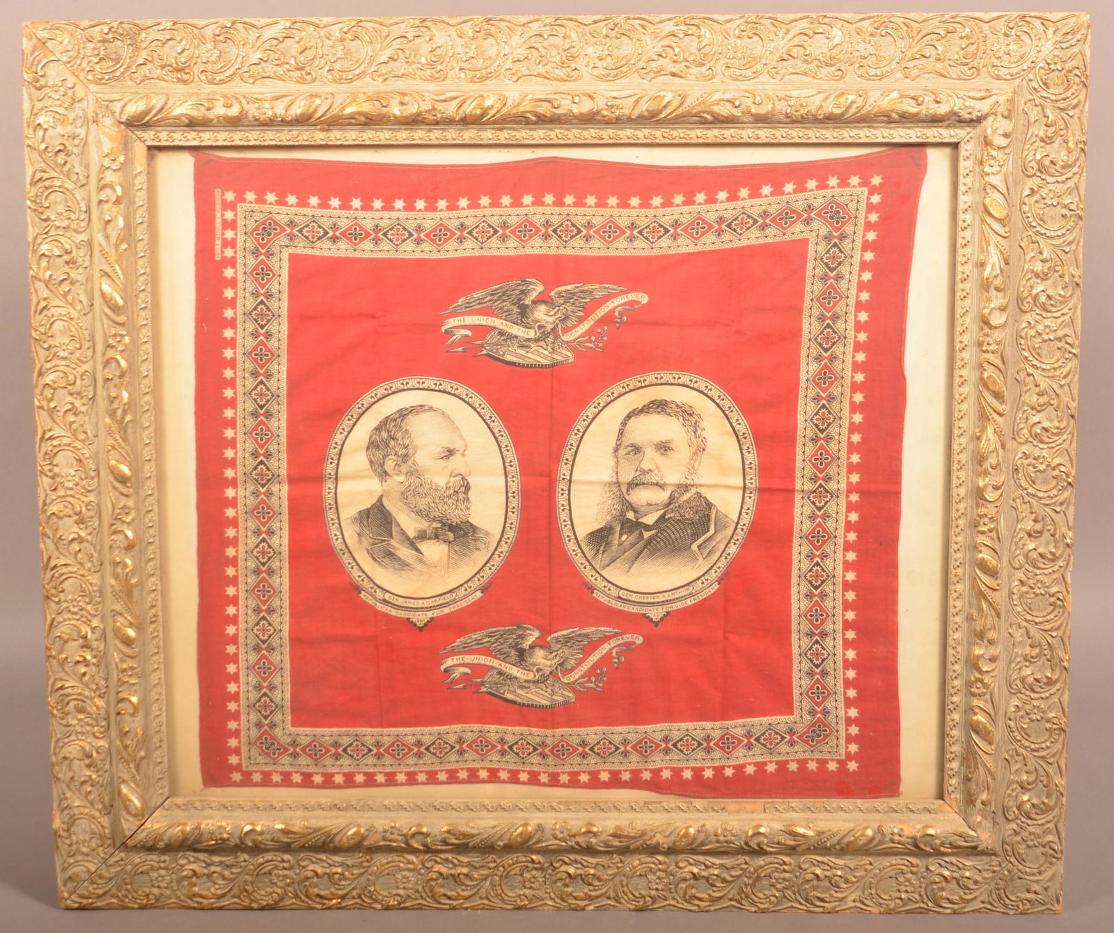James A. Garfield 1880 Presidential Handkerchief. (1 of 4)