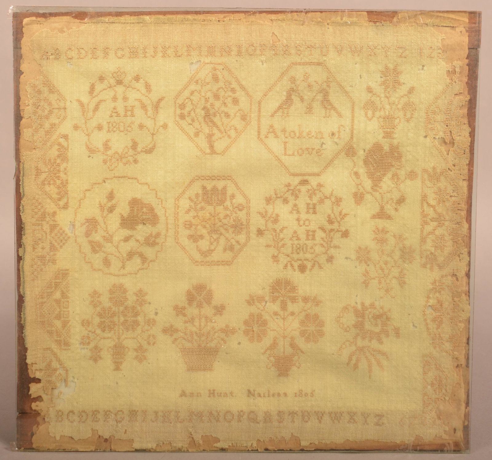 Unusual Early 19th Century Needlework Sampler. (1 of 5)
