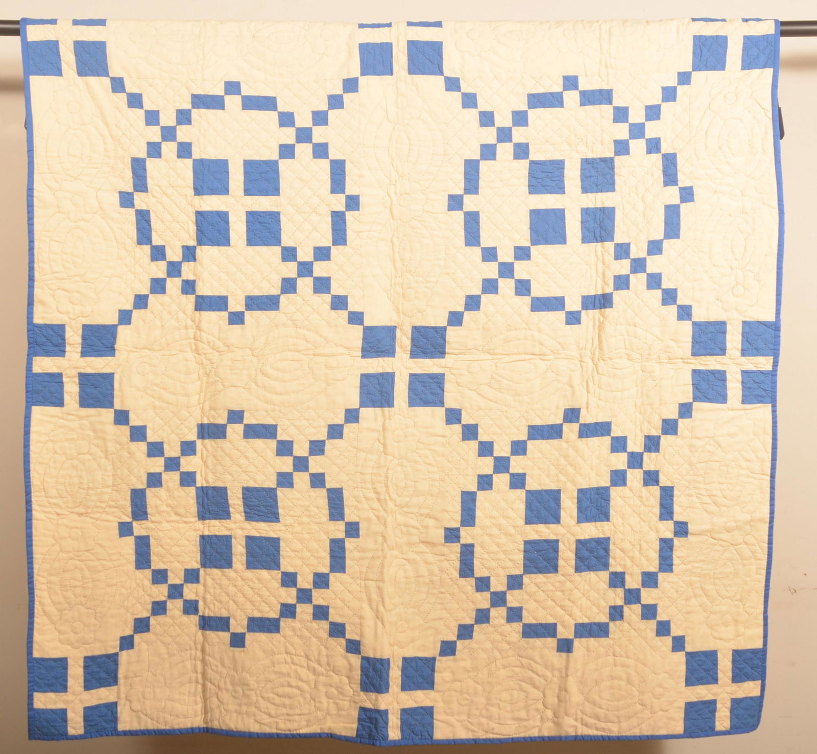 Antique Geometric Pattern Patchwork Crib Quilt. (1 of 4)