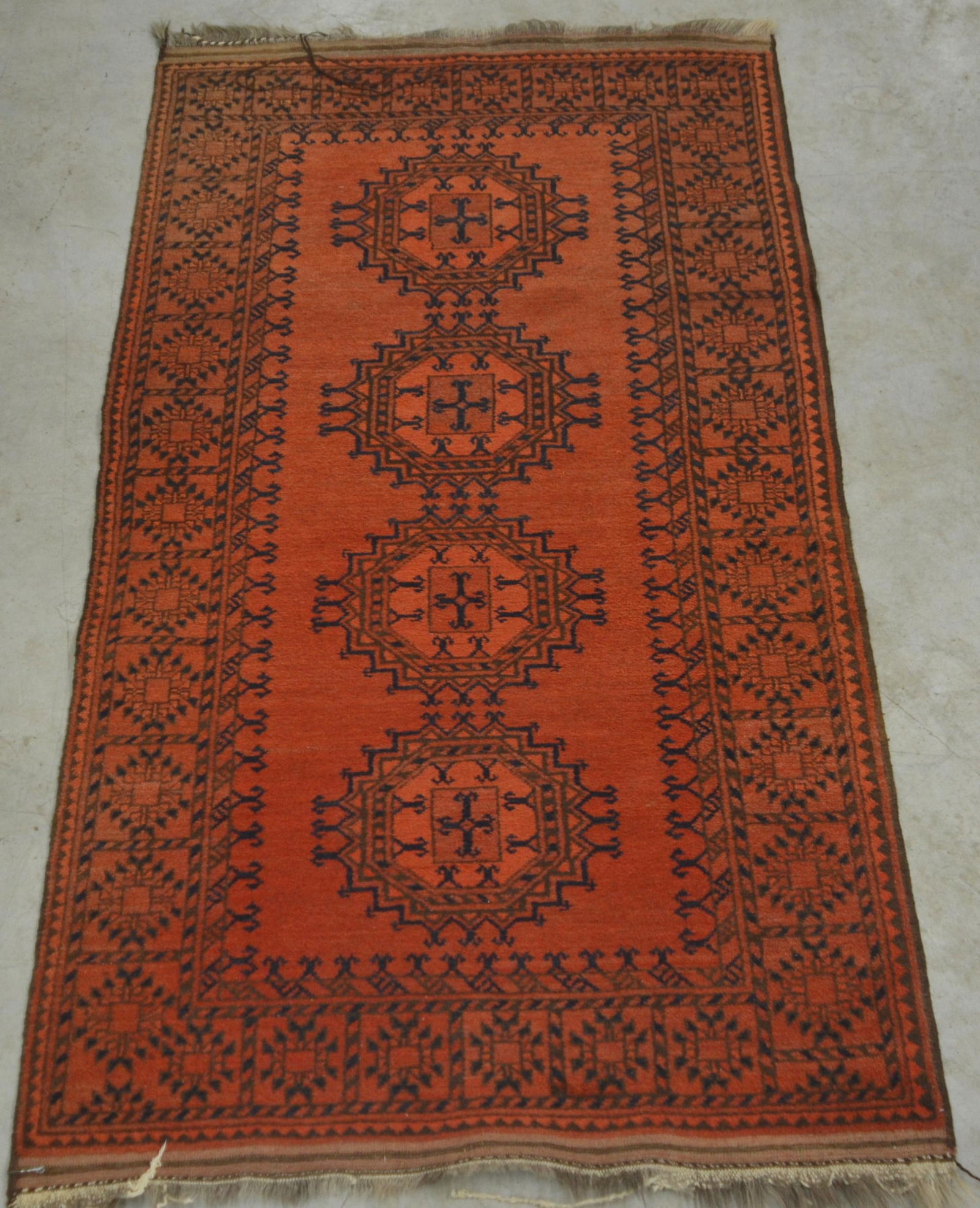 Vintage Geometric Pattern Oriental Area Rug. (1 of 5)