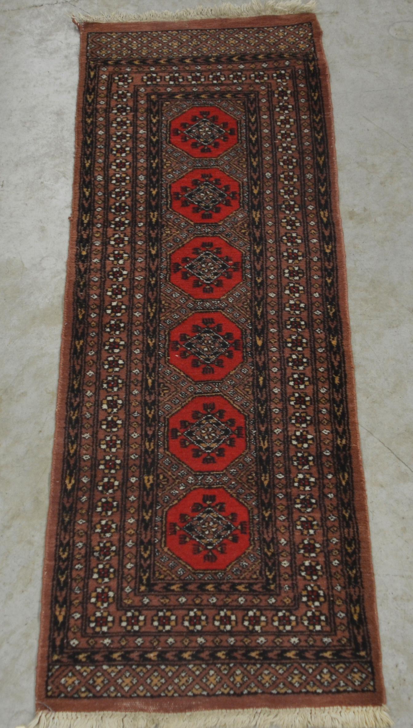 Vintage Bokara Pattern Oriental Runner. (1 of 5)