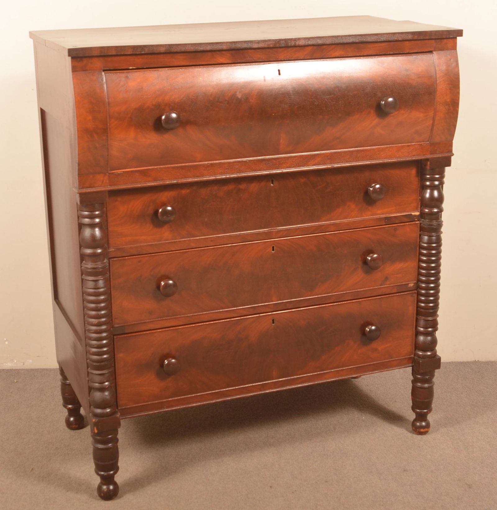 Empire Cherry & Mahogany Chest of Drawers. (1 of 4)