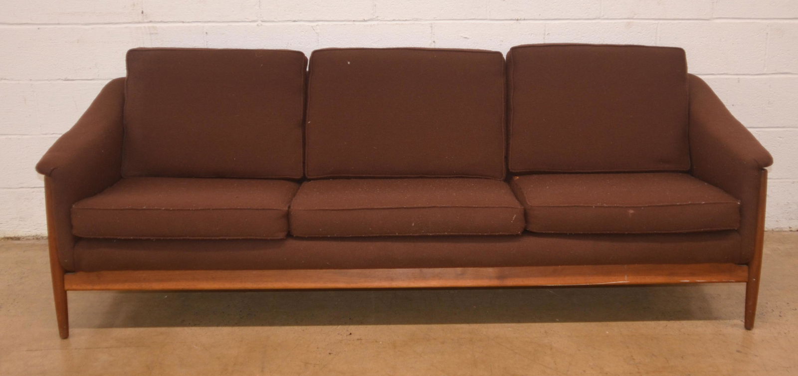Dux Teakwood Frame Upholstered Sofa. (1 of 5)