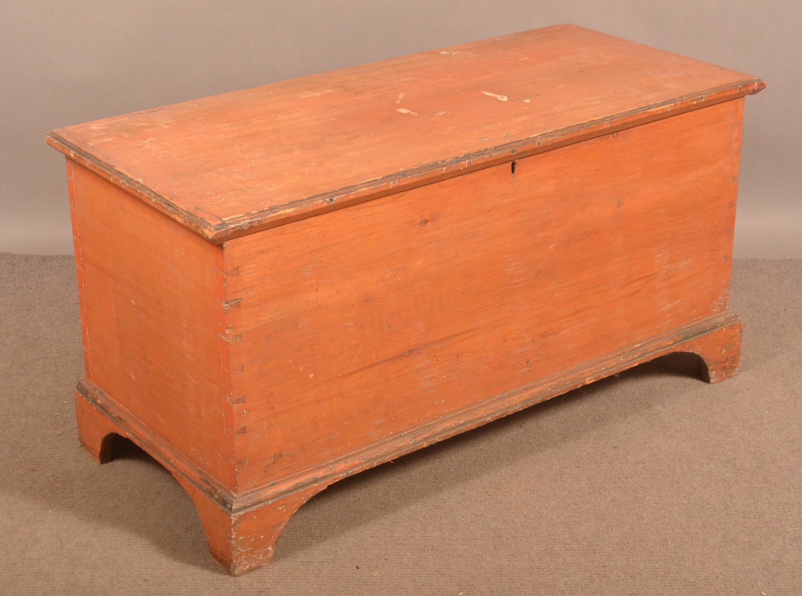 Pennsylvania Federal Softwood Blanket Chest.: Pennsylvania Federal Softwood Blanket Chest. 23"h. x 45"w. x 20"d. Condition: Good with wear.