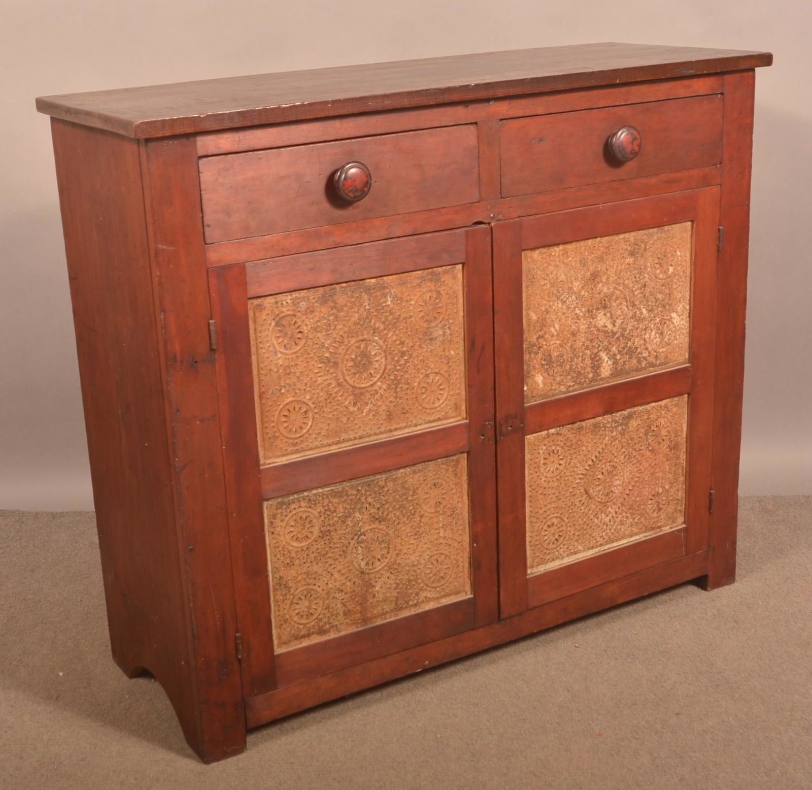 Antique Mixed Wood Punched-Tin Pie Safe. (1 of 4)