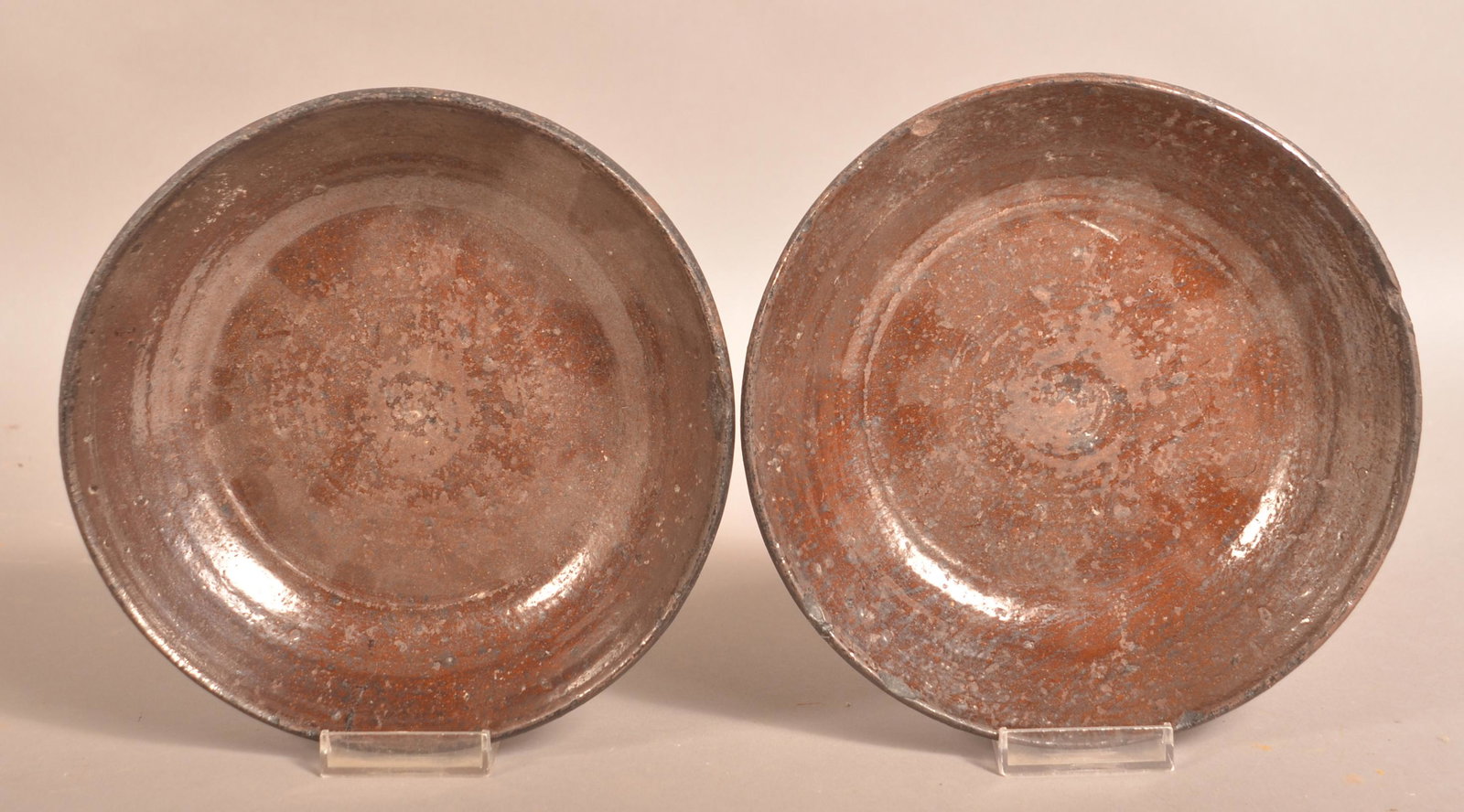 Two 19th Century Glazed Redware Bowls.: Two 19th Century Glazed Redware Bowls. 7-3/4" diam. Condition: Good with some chips and wear.
