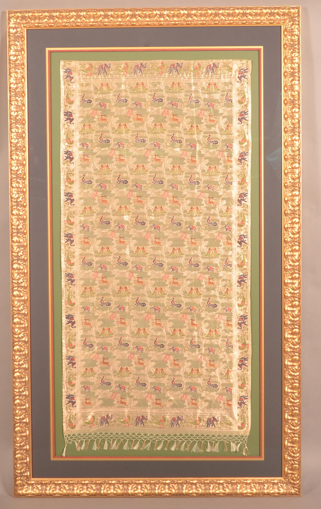 Vintage Asian Silk Needlework Wall Hanging. (1 of 5)