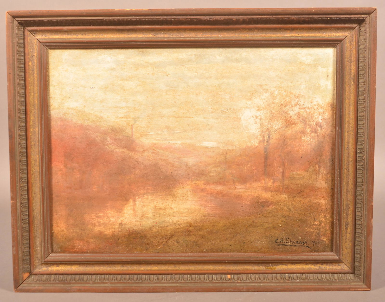 Christopher H. Shearer Oil on Board Landscape Painting. (1 of 4)
