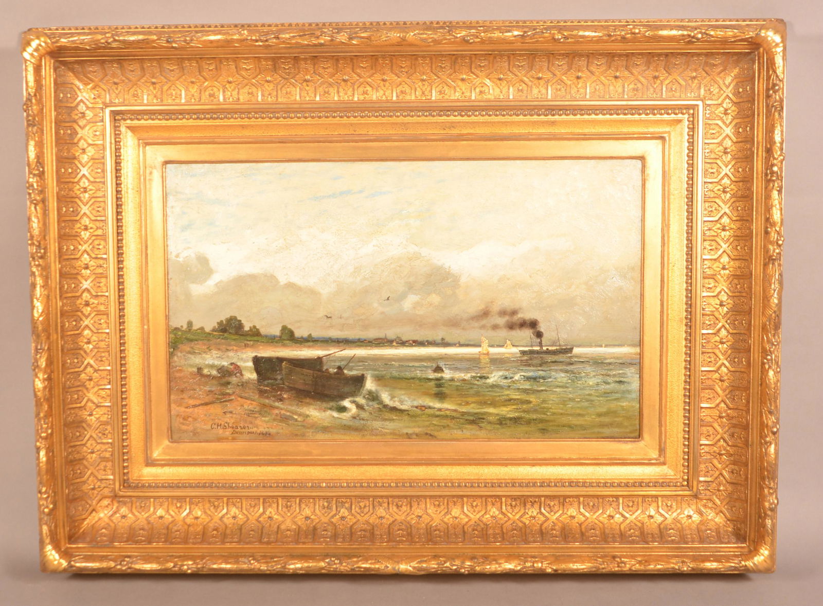 Christopher Shearer 1878 European Oil Painting. (1 of 5)