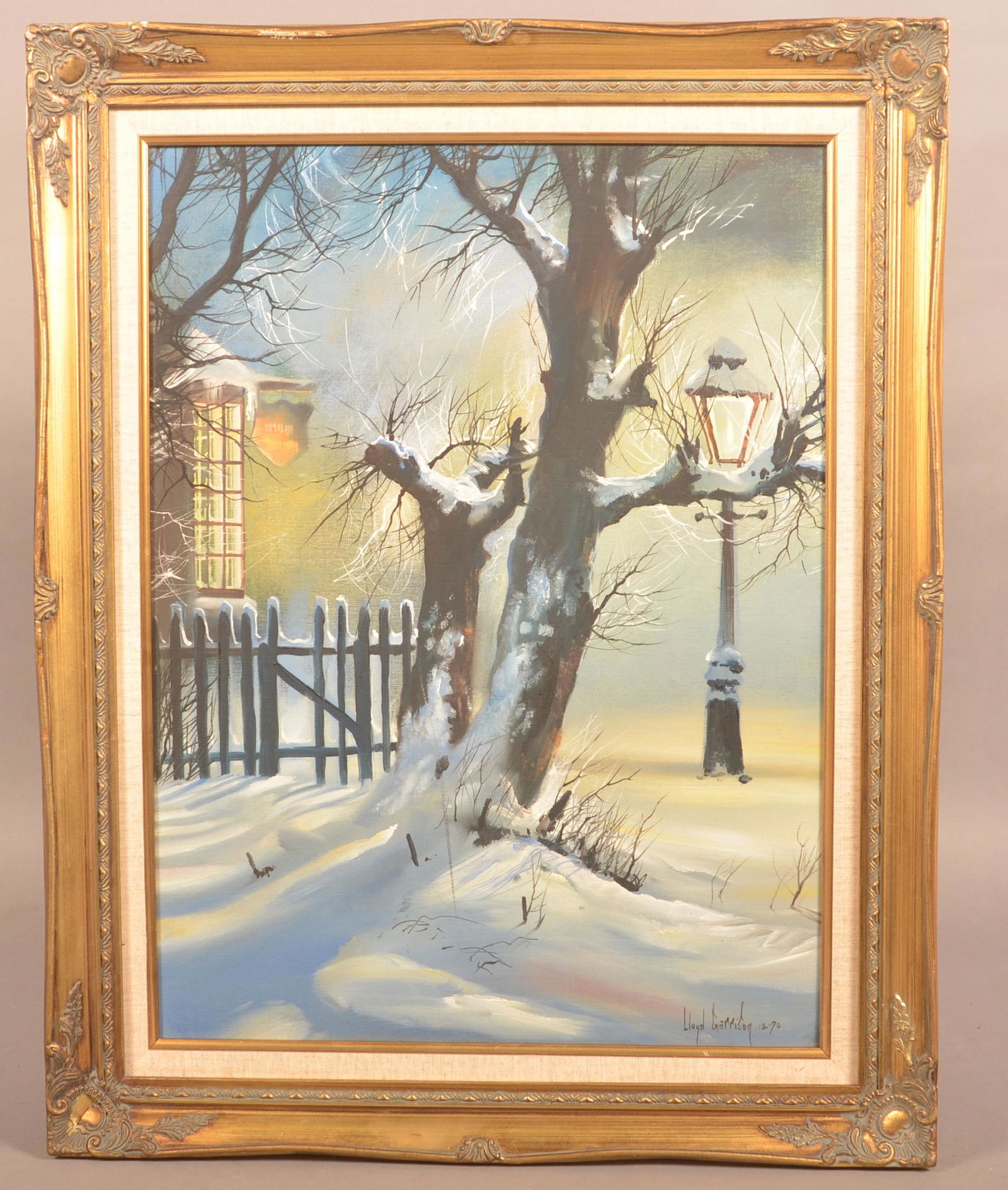 Lloyd Garrison Winter Landscape Oil Painting. (1 of 3)