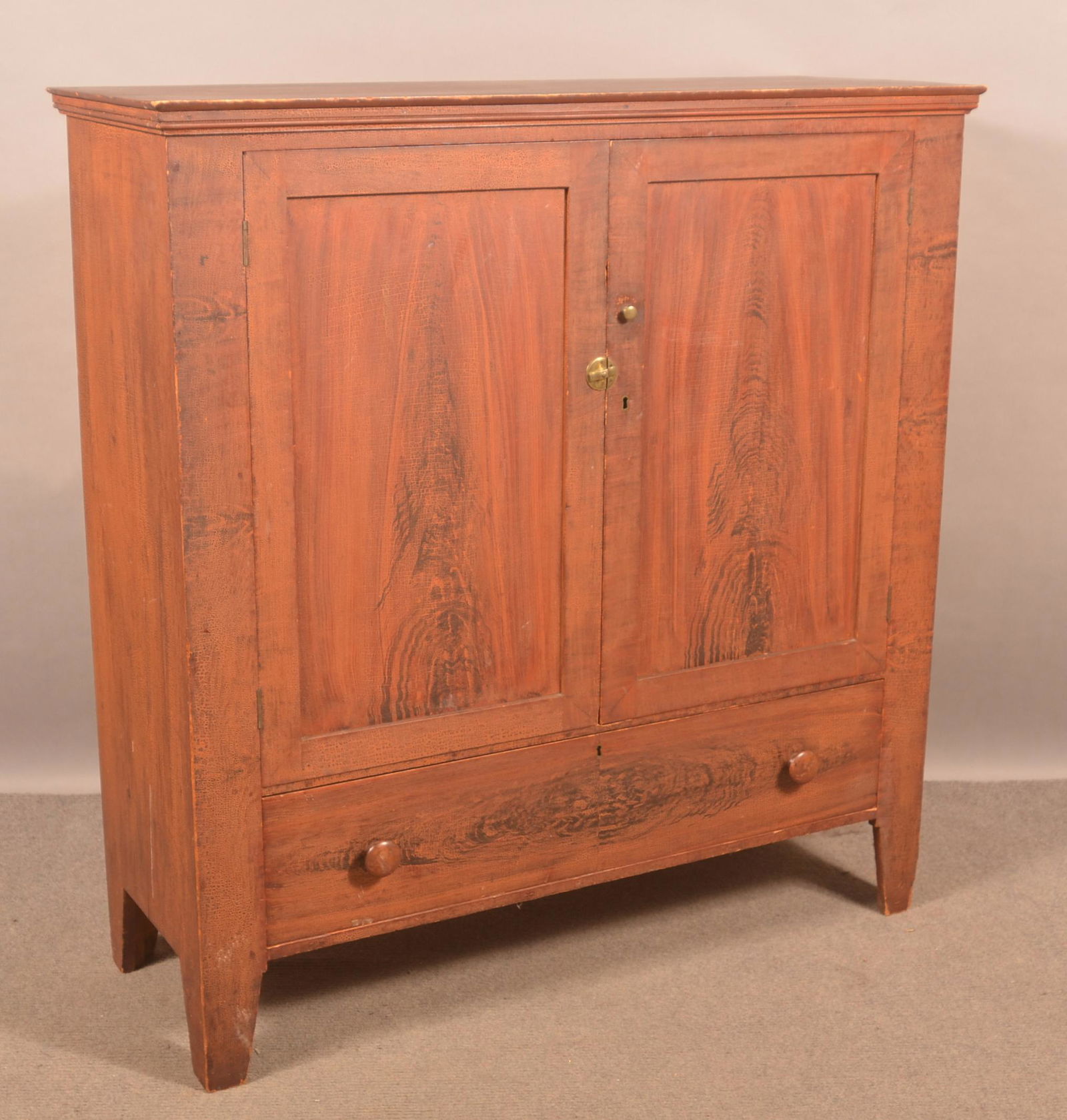 PA Federal Grain-Painted Softwood Jelly Cupboard. (1 of 4)