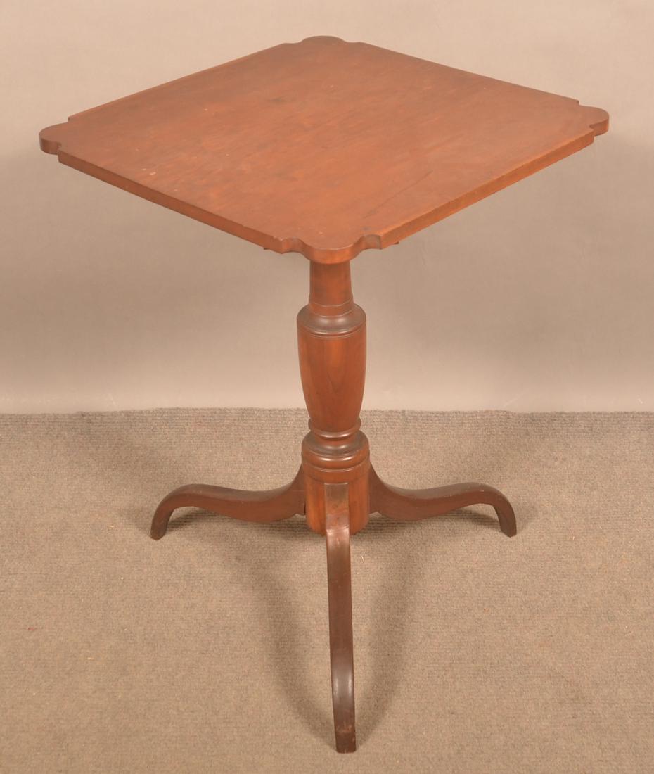 Pennsylvania Federal Cherry Tilt-Top Candlestand. (1 of 4)