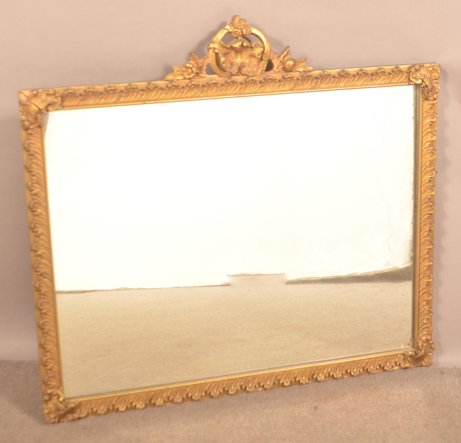 Ornate Period Style Gilt Frame Mirror. (1 of 4)