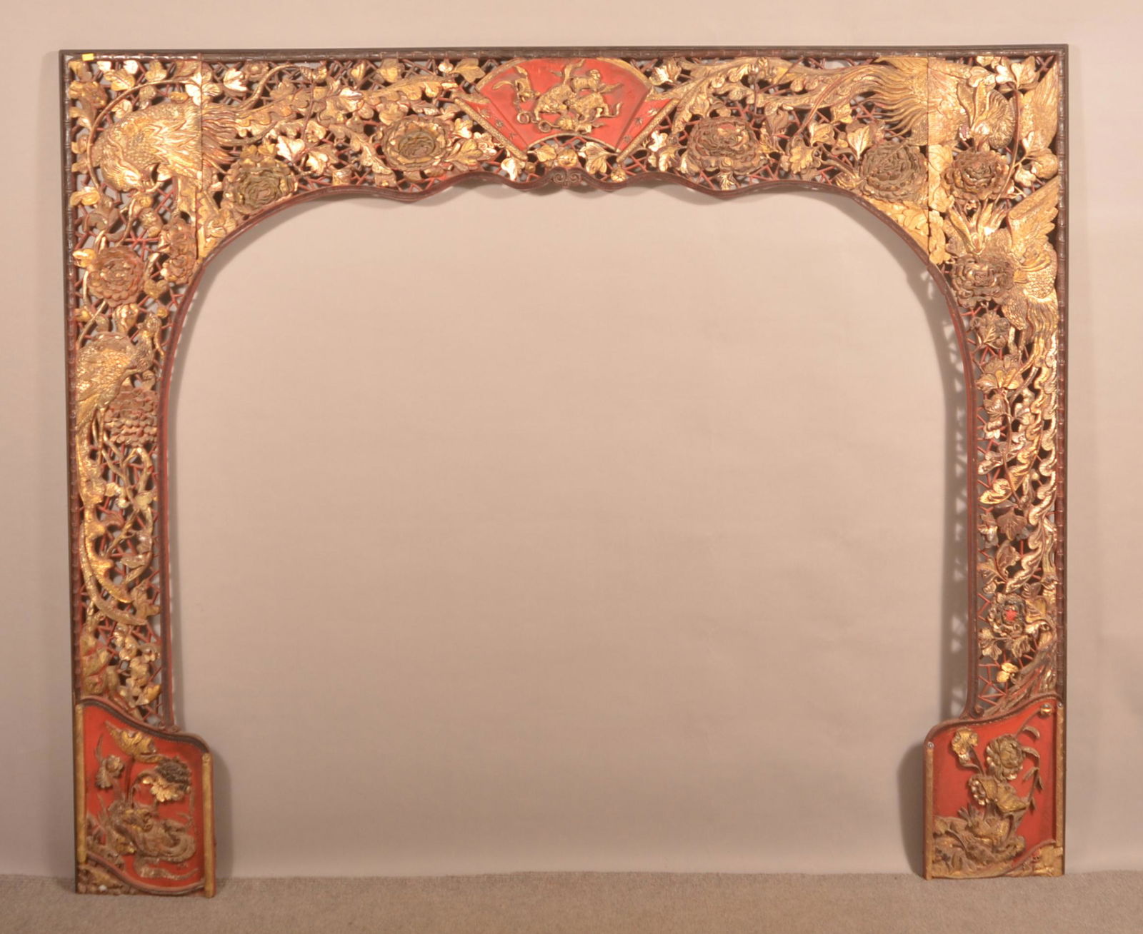 Ornately Carved and Gilt Lacquered Metal Frame. (1 of 9)