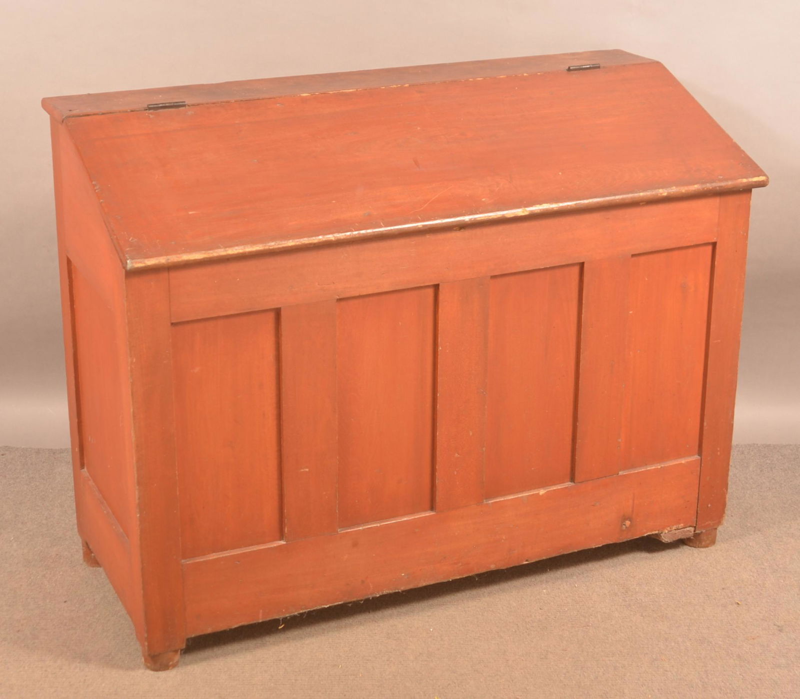 PA Country Federal Red Painted Softwood Feed Bin. (1 of 3)