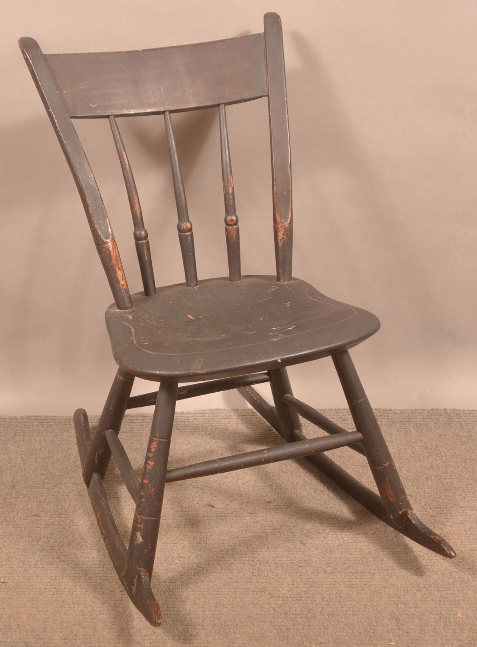 Pennsylvania Windsor Child's Raked-Back Rocking Chair. (1 of 2)