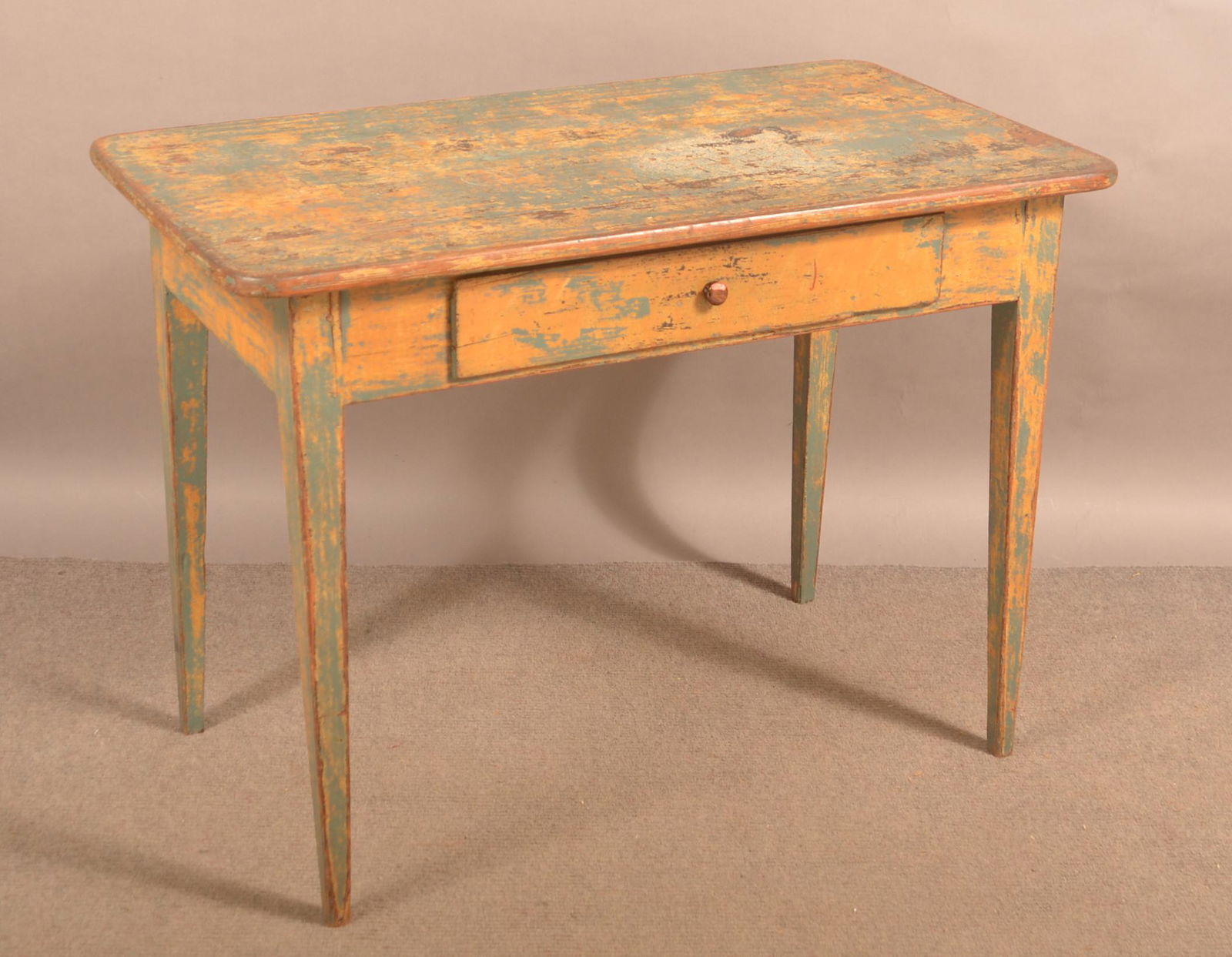 Pennsylvania Hepplewhite Painted Softwood Work Table. (1 of 3)