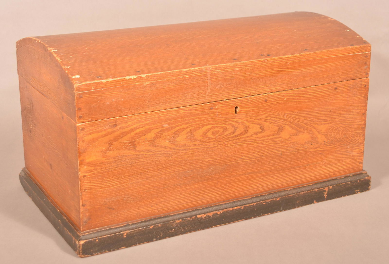 Federal Grain-Painted Softwood Dome-Top Lock Box. (1 of 3)