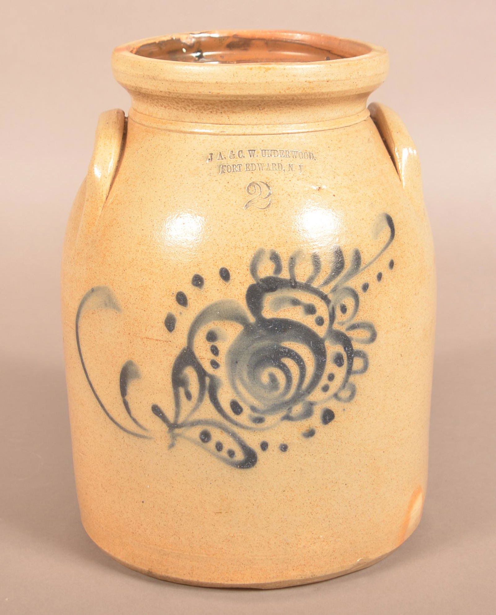 Underwood 2-Gallon Stoneware Jar. (1 of 4)