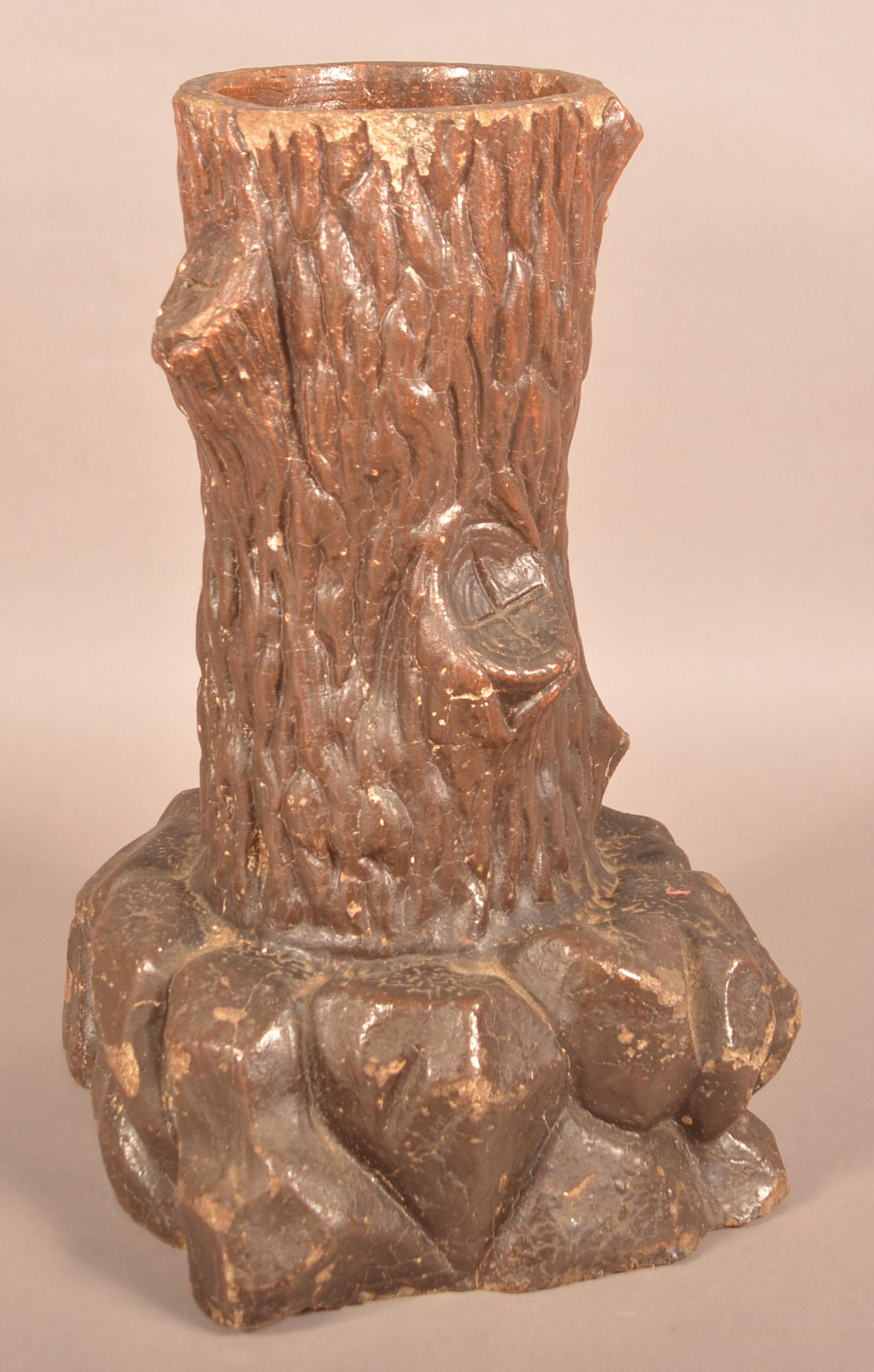 Heavy Antique Sewer Tile Tree Trunk Umbrella Stand. (1 of 4)