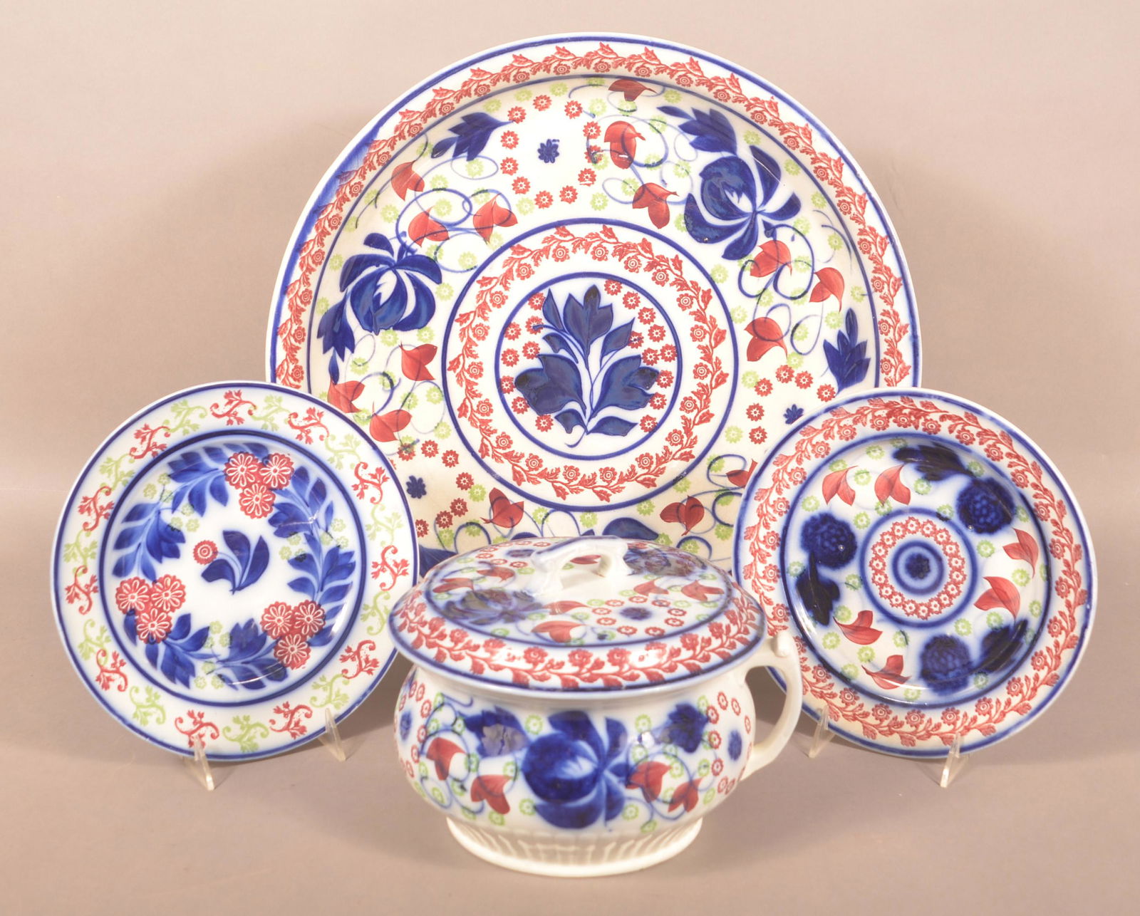 Four Pieces of Design Spatter Ironstone China. (1 of 8)