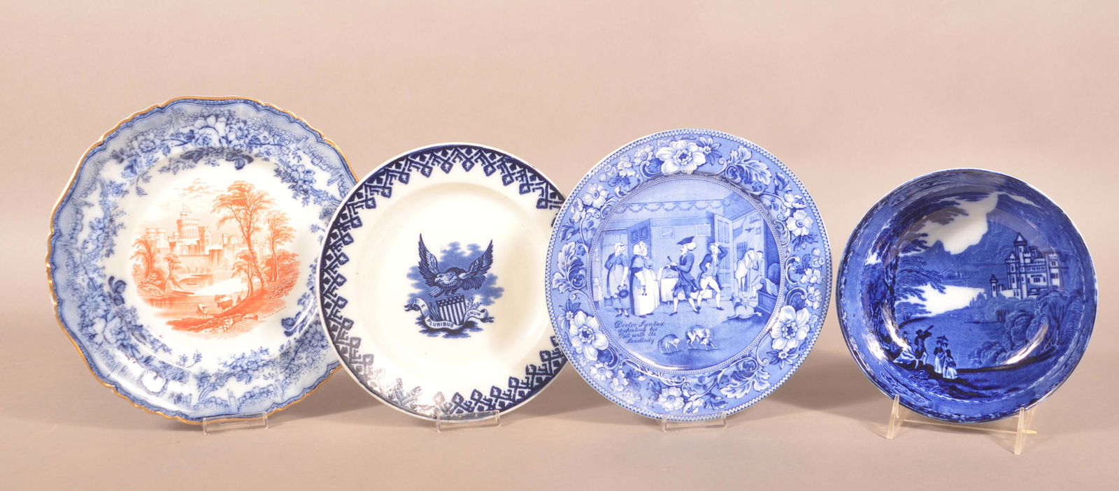 Four Various English 19th Century China Plates. (1 of 2)
