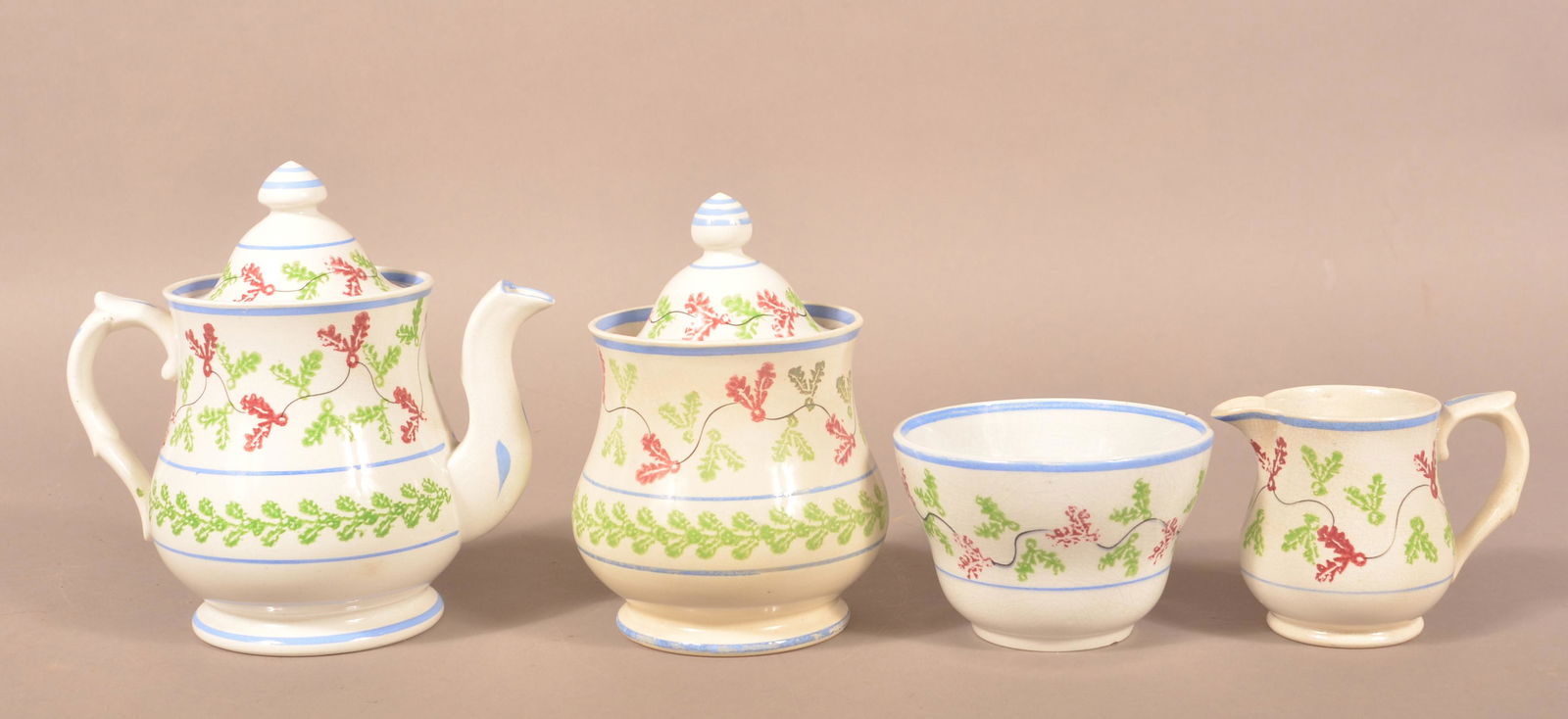 4-Piece Stick Spatter Ironstone China Tea Set. (1 of 5)