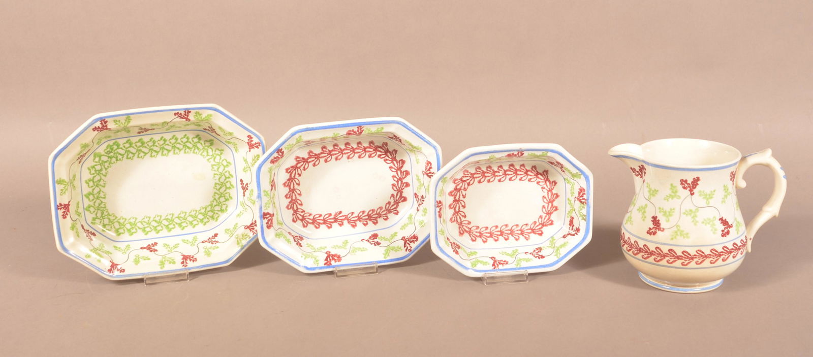 Four Pieces of Stick Spatter Ironstone China. (1 of 4)